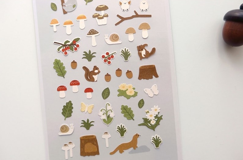  Kore Suatelier Design Sticker Çıkartma - 1188 little forest