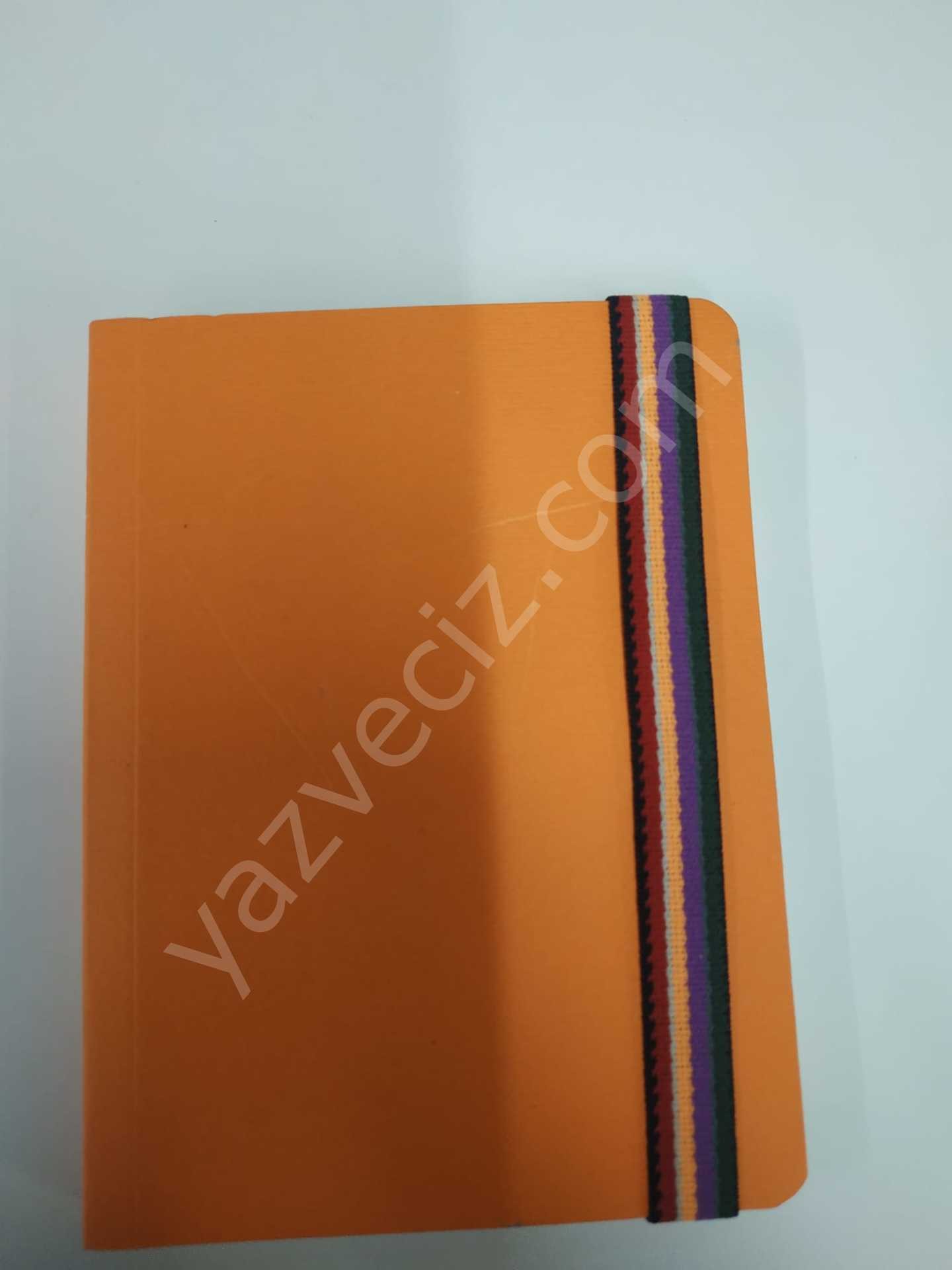 10*13 Fabriano Lastikli Noktalı NoteBook-turuncu