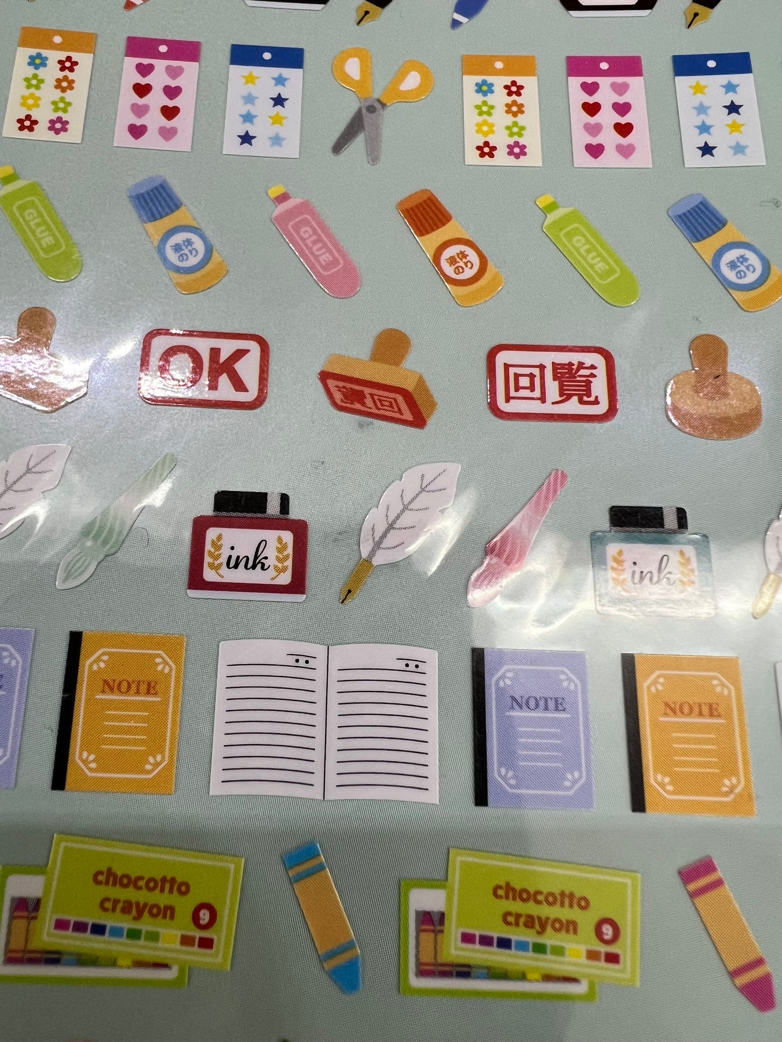 Japon Sticker Çıkartma Kırtasiye Malzemeler setler