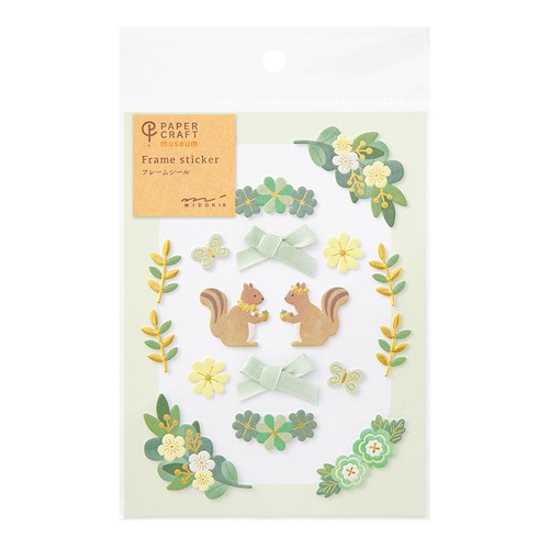 MIDORI Tasarım Kağıt El Sanatları Sticker Çıkartma - Sincap