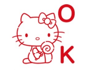 Sanrio Minipon Hello Kitty OK Damga Mühür
