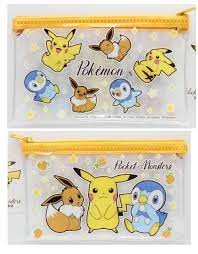 Pokemon şeffaf fermuarlı Kalem Kutusu  10cm * 16 cm