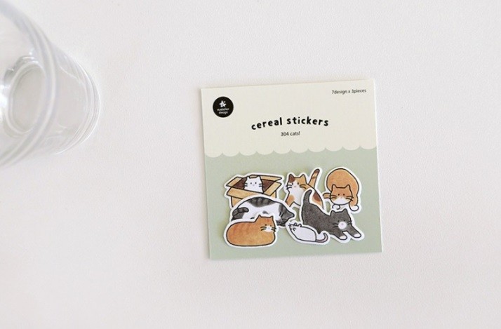 Kore Suatelier Cereal Stickers, Çıkartma – 304 cats