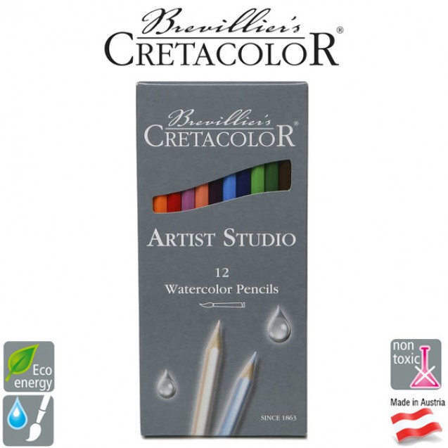 Cretacolor Artist Studio 12 Renk Sulandırılabilir Kuru Boya Set