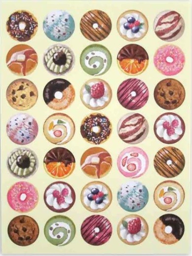 Point Seal Sticker Çıkartma 280 ad Kurabiye Tatlı çeşitleri