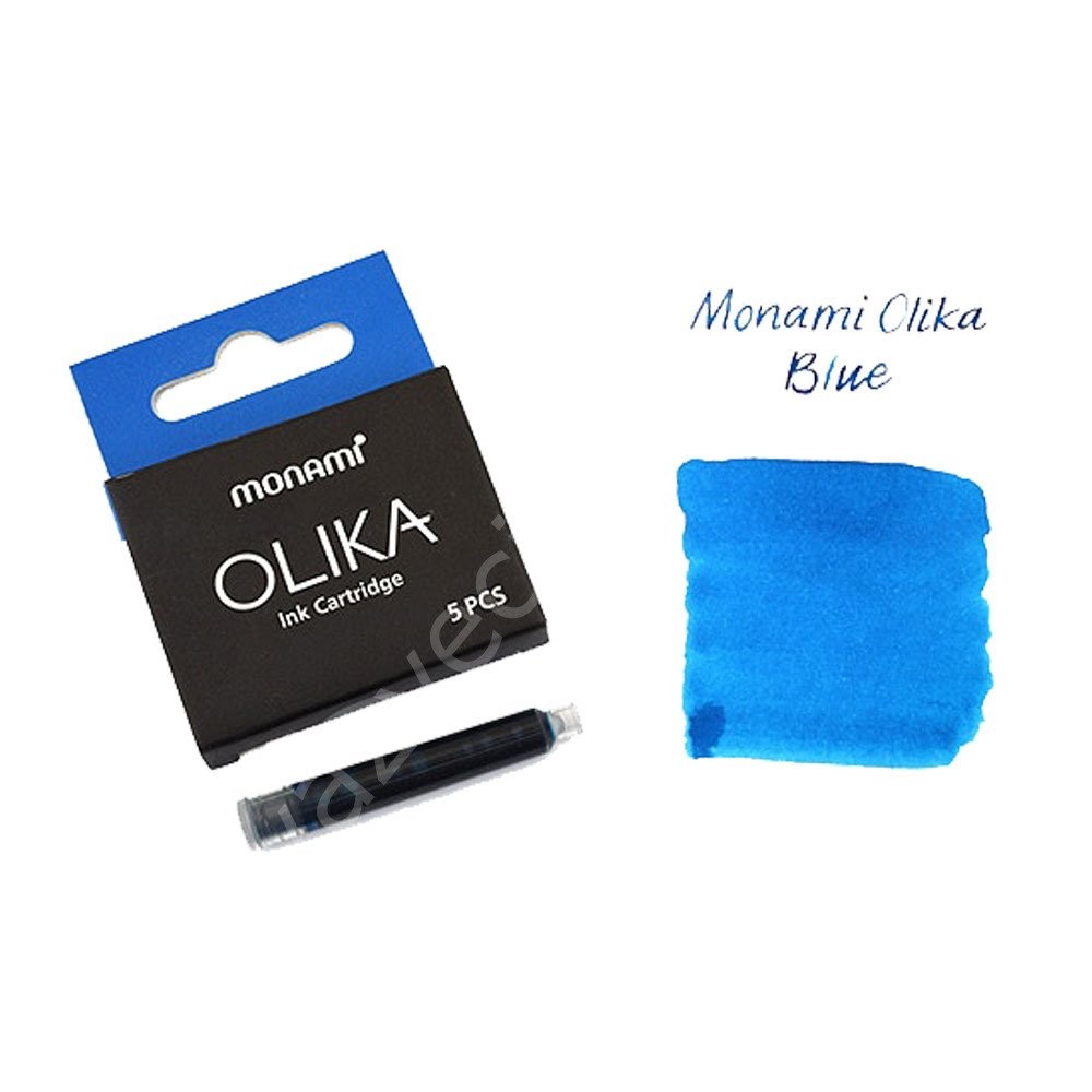Monami Olika Dolma Kalem Kartuş Seti, Blue Mavi Renk,5'li,Standart Kartuş