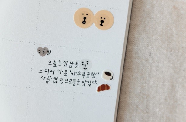  Kore Suatelier Sticker Çıkartma Mini Series - 105 Emoji, Tırnak Stickerı
