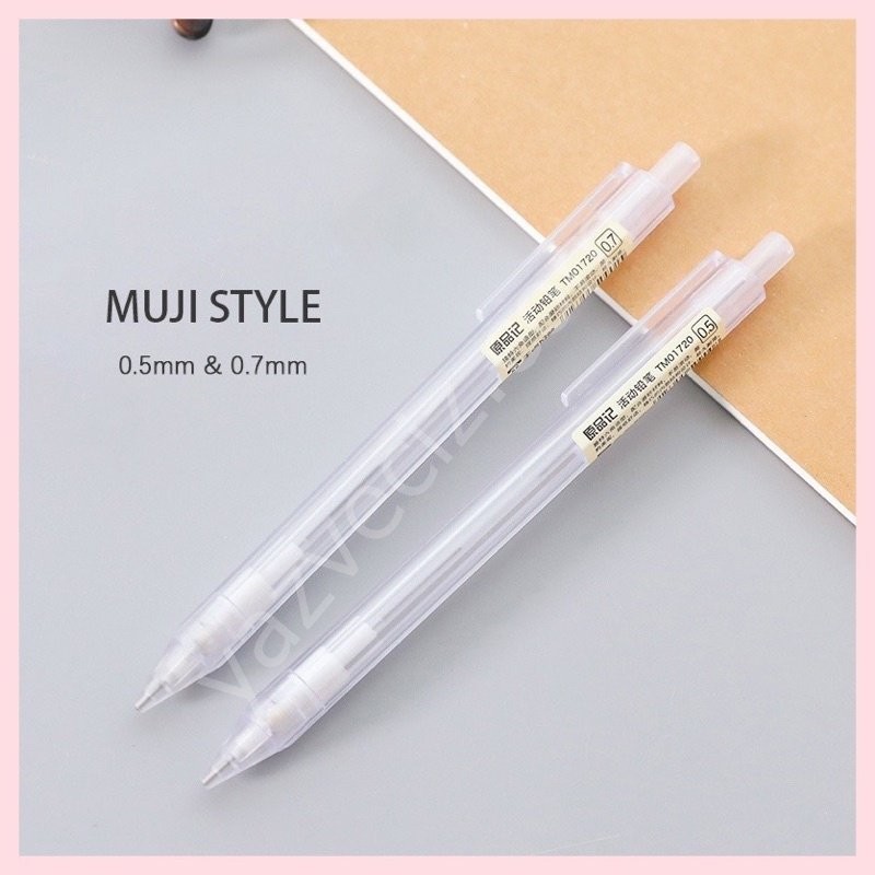 Muji Semi Transparent Polycarbonat Mechanical Pencil 0,5mm Japan,Versatil Kalem