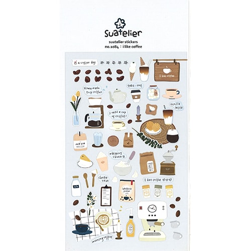 Kore Suatelier Design Sticker Çıkartma - 1084 i like coffee
