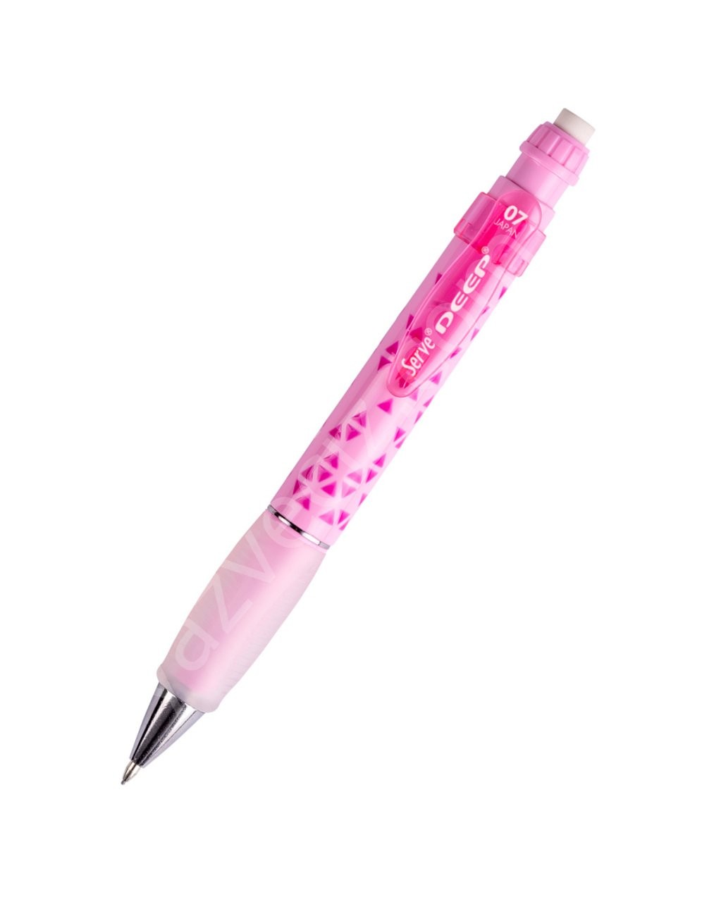 Serve Deep Renkli Üçgen Baskılı Pastel  ( Pembe ) 0.7 mm Versatil Kalem