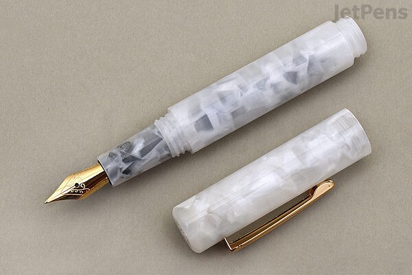 Attache Hightide Marbled Fountain Pen  - Dolma Kalem Mermer Beyaz