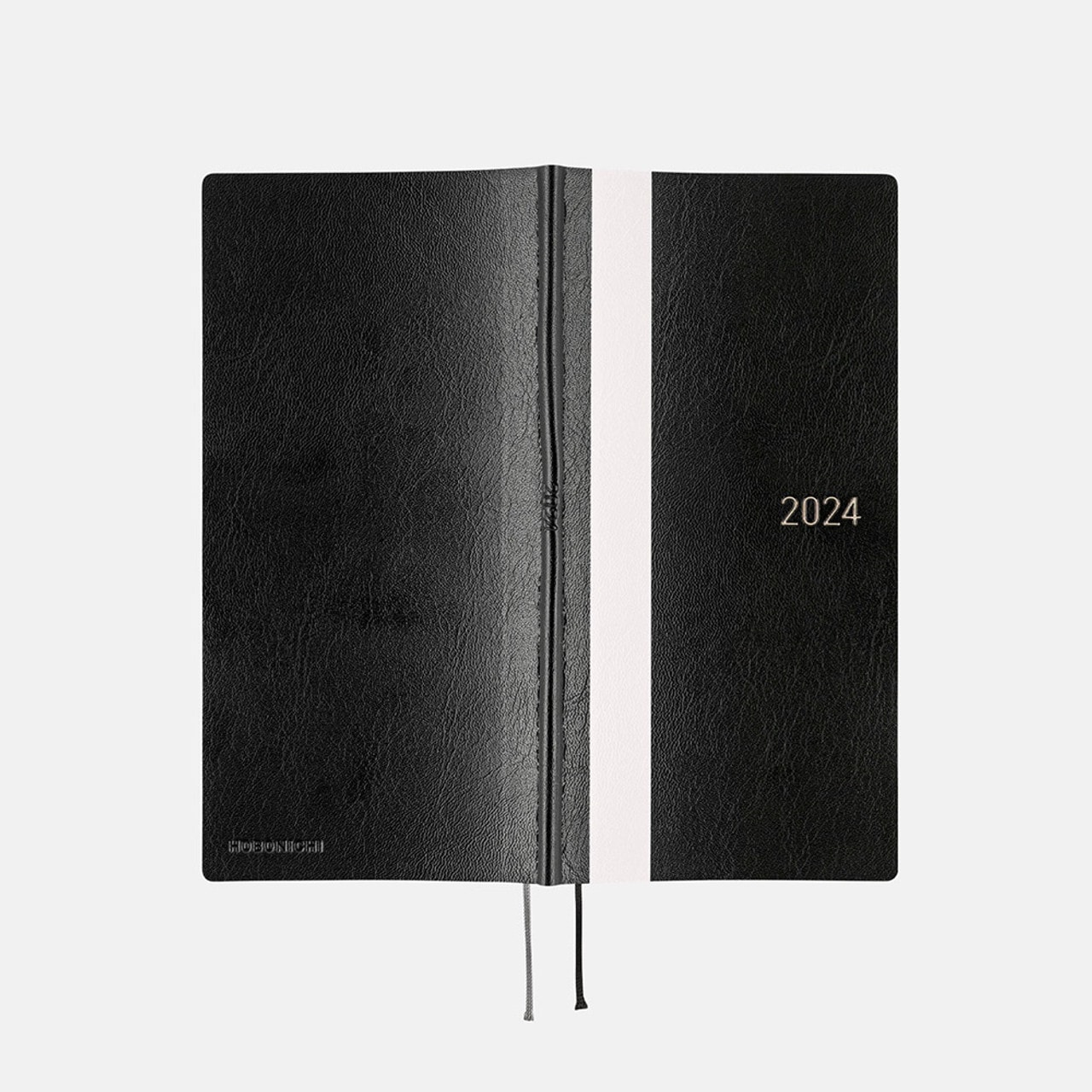 Kampanyalı Hobonichi 2024 Haftası - Beyaz Çizgi: Siyah Ajanda (Planner)
