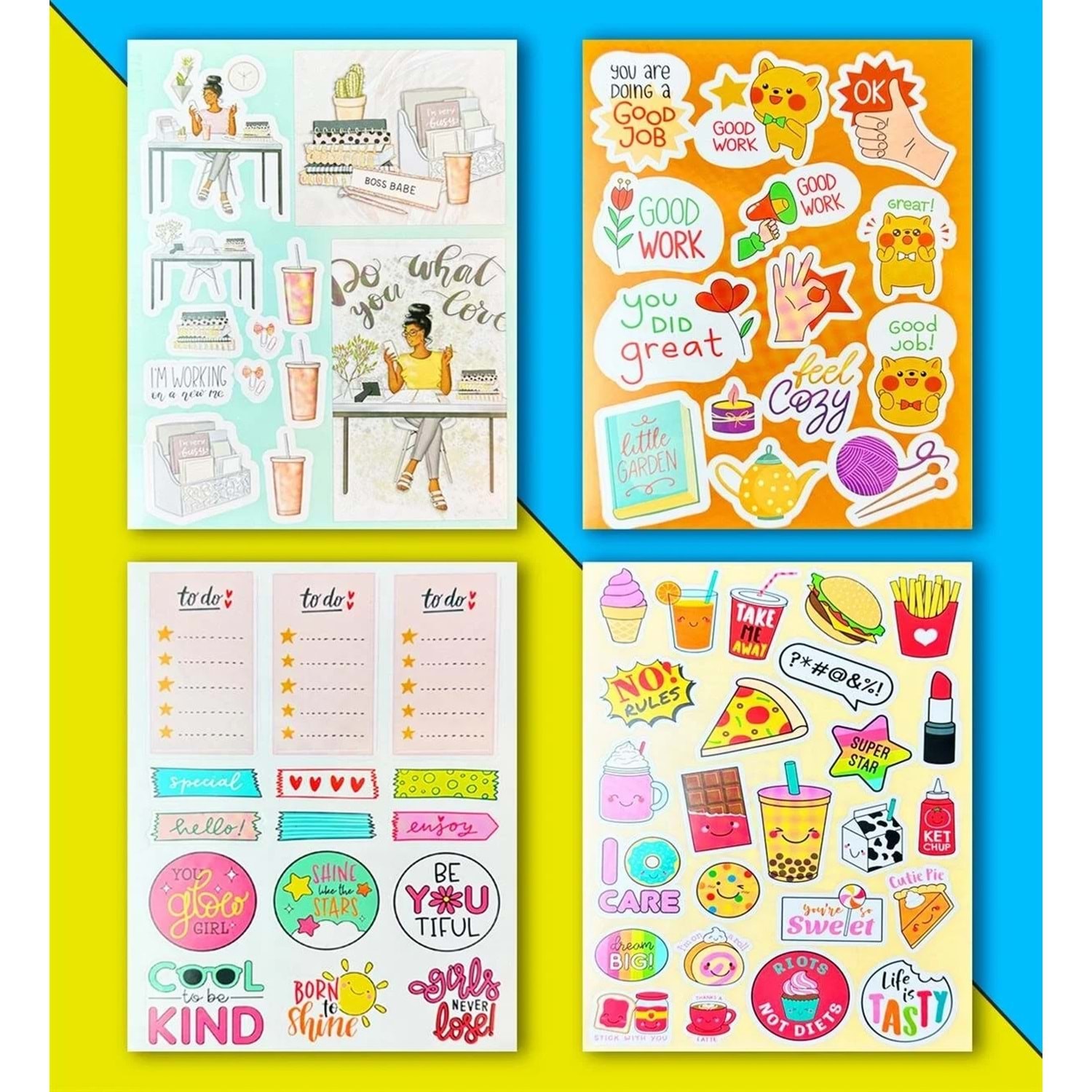 My DIY Sticker Book 24 * 17 cm 16 Sayfa Özel Tasarım Rengarenk Sticker Kitabı