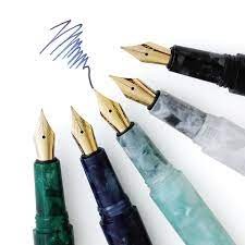 Attache Hightide Marbled Fountain Pen  - Dolma Kalem Mermer Beyaz