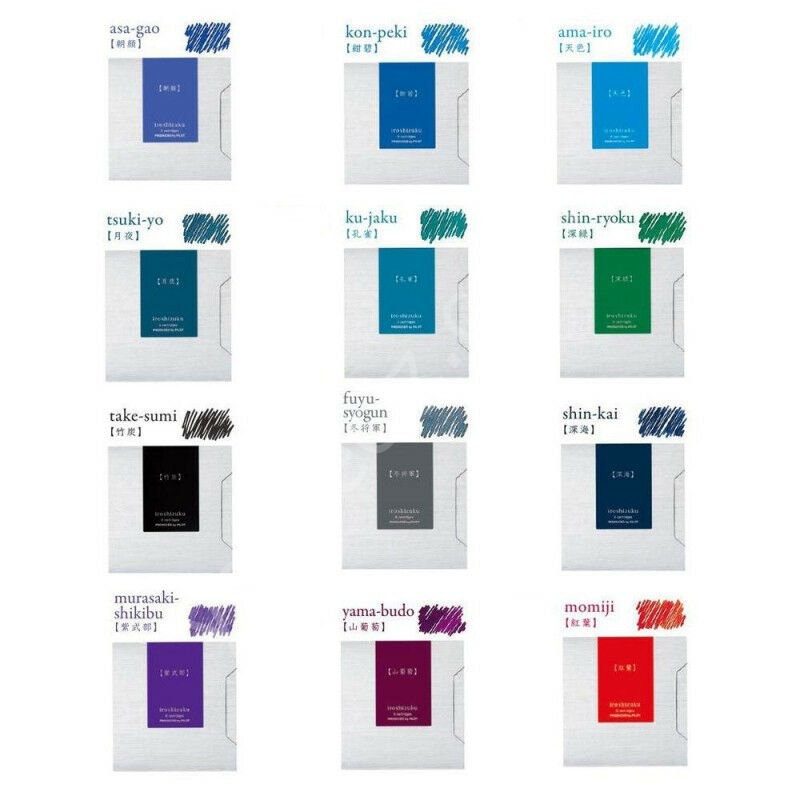 Pilot iroshizuku Dolma Kalem Kartuşu 6'lı Set Gökyüzü Rengi Mavi,ama-iro