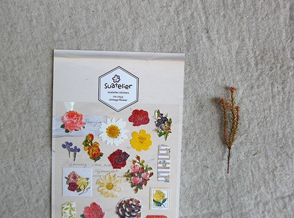Kore Suatelier Sticker Çıkartma - 1045 vintage flower