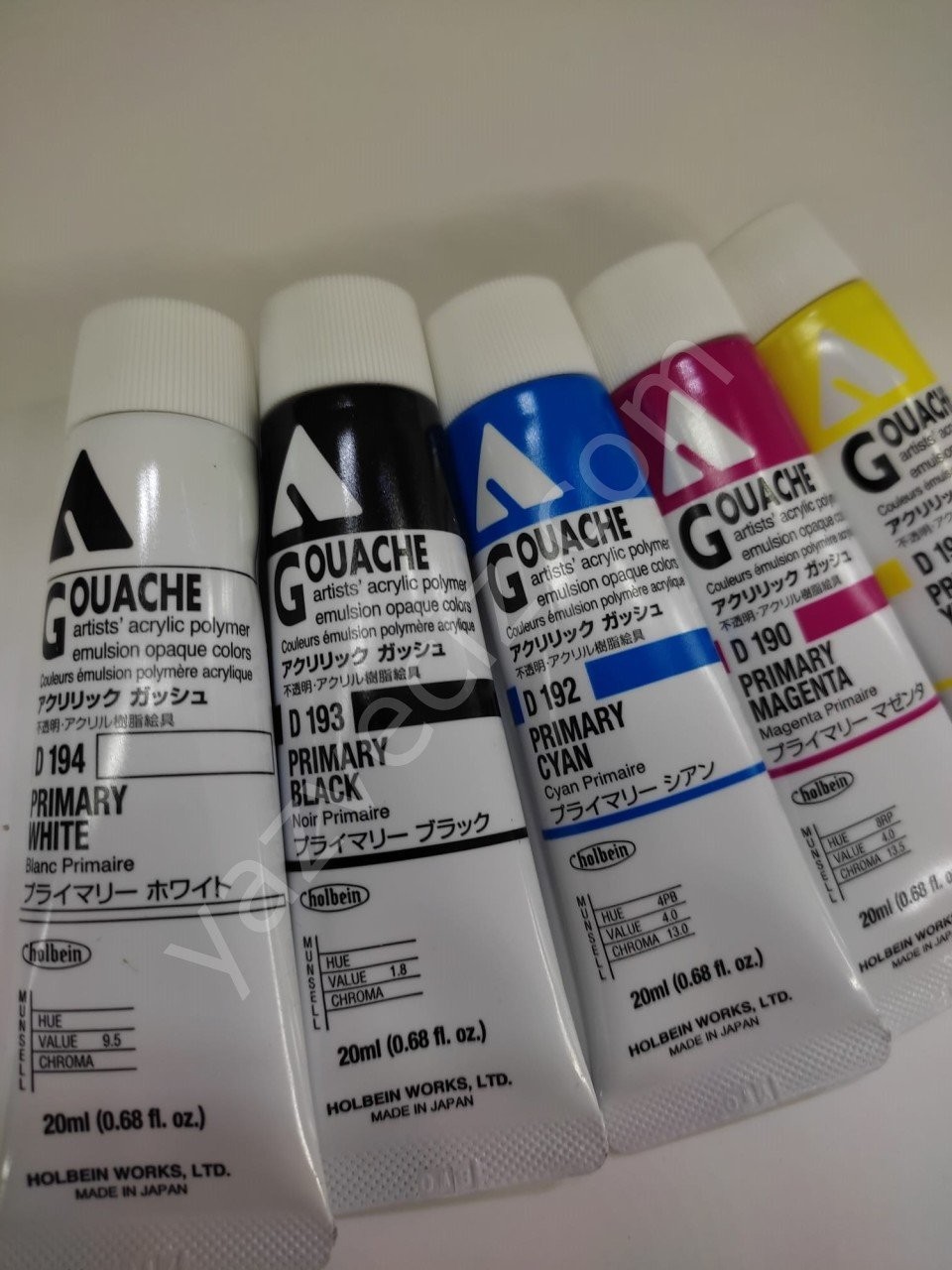 Holbein Profesyonel 5'li Primary Color Akrilik Guaj Seti