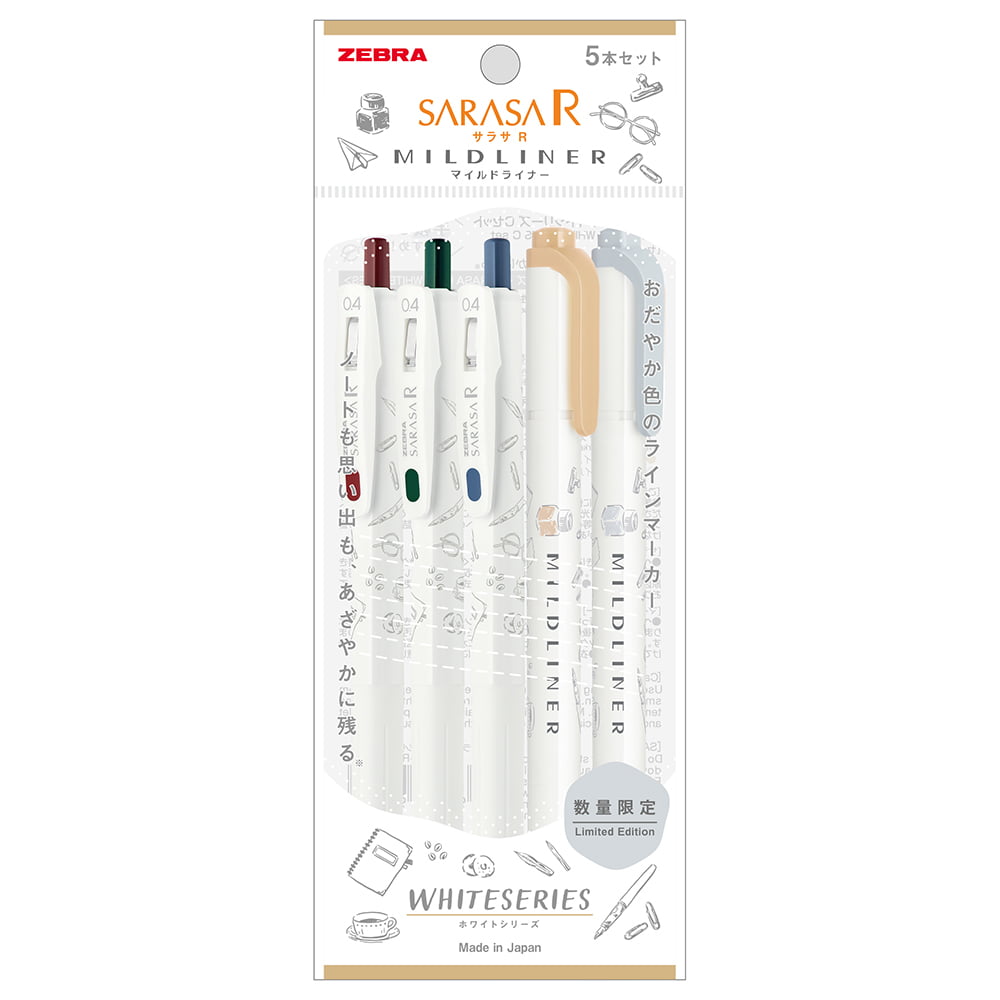Zebra Sarasa Mıldlıner 5li Limited Edition WhitieSeries Kalem Seti