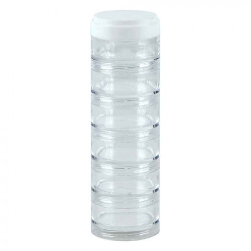  Organizatör Plastik Şeffaf 6 ' lı Yuvarlak Mini Kutu