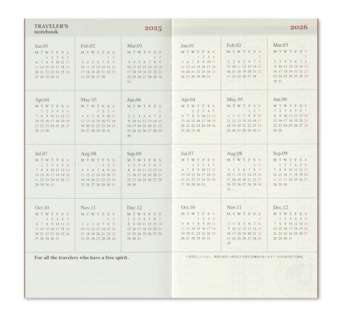 Traveler's Company 2025 - Haftalık + Not Yenileme (Normal) - İkinci Yarı Defter