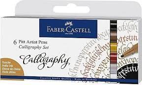 Faber Castell Pitt 6lı Kaligrafi Kalem Seti