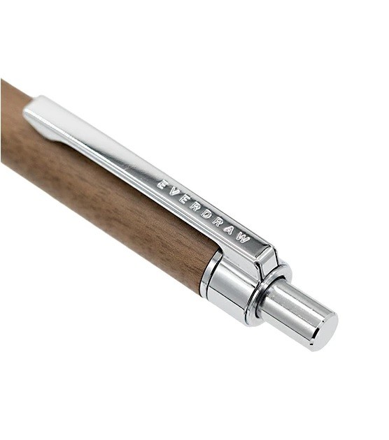 EVERDRAW Wood Model 0.8mm Luddite LDW-BP4WN-08 Tükenmez Kalem