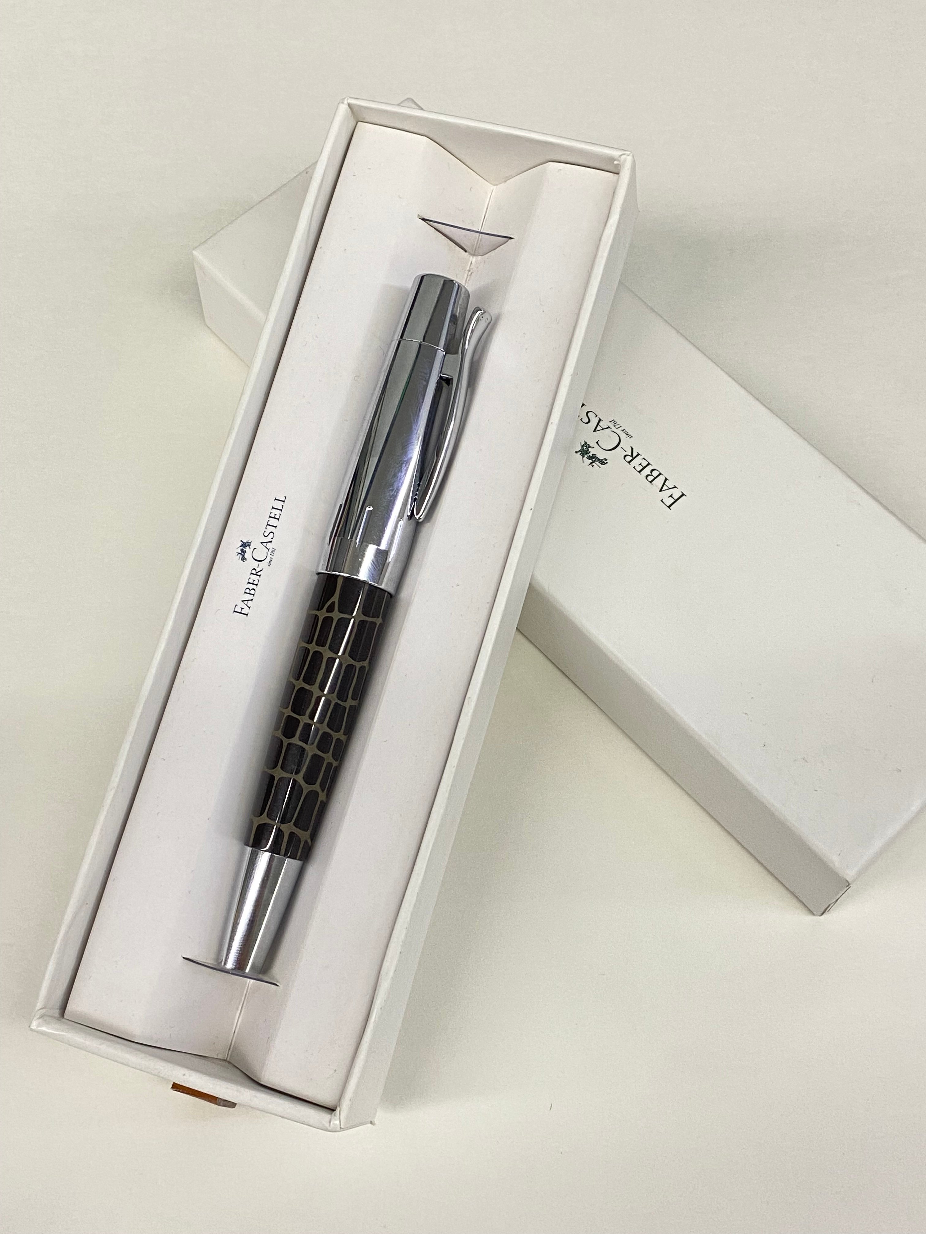 Faber Castell E-Motion Kahverengi Desenli Dolma Kalem M Uçlu