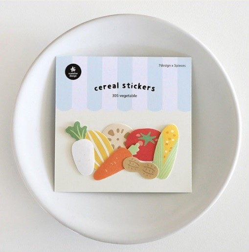  Kore Suatelier Cereal Stickers, Çıkartma – 305 vegetable