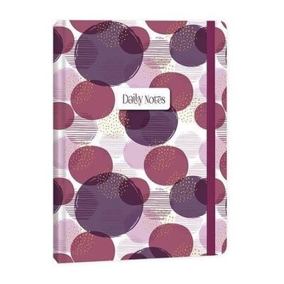 Keskin Color A5 Çizgili Defter Daily Notes Bubbles - Mor