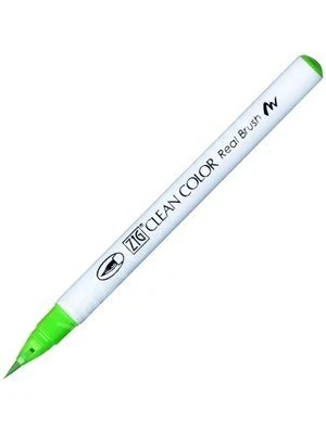 Zig Clean Color Real Brush Fırça Uçlu Marker Kalem 004 fl.green