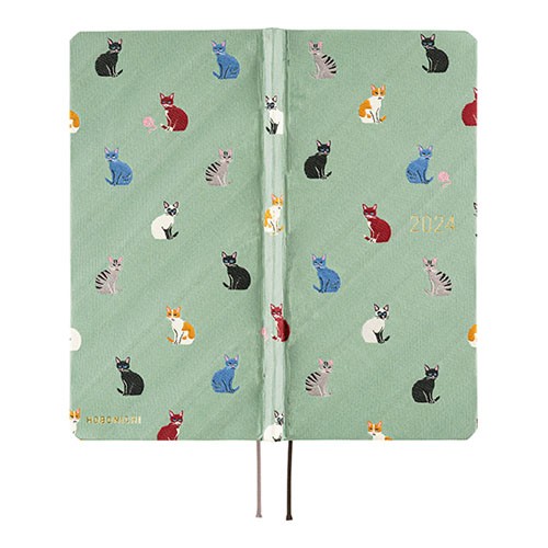 Kampanyalı  Hobonichi Weeks Tie & Chief Cats&Me B6 Slim 2024 Ajanda (Planner)
