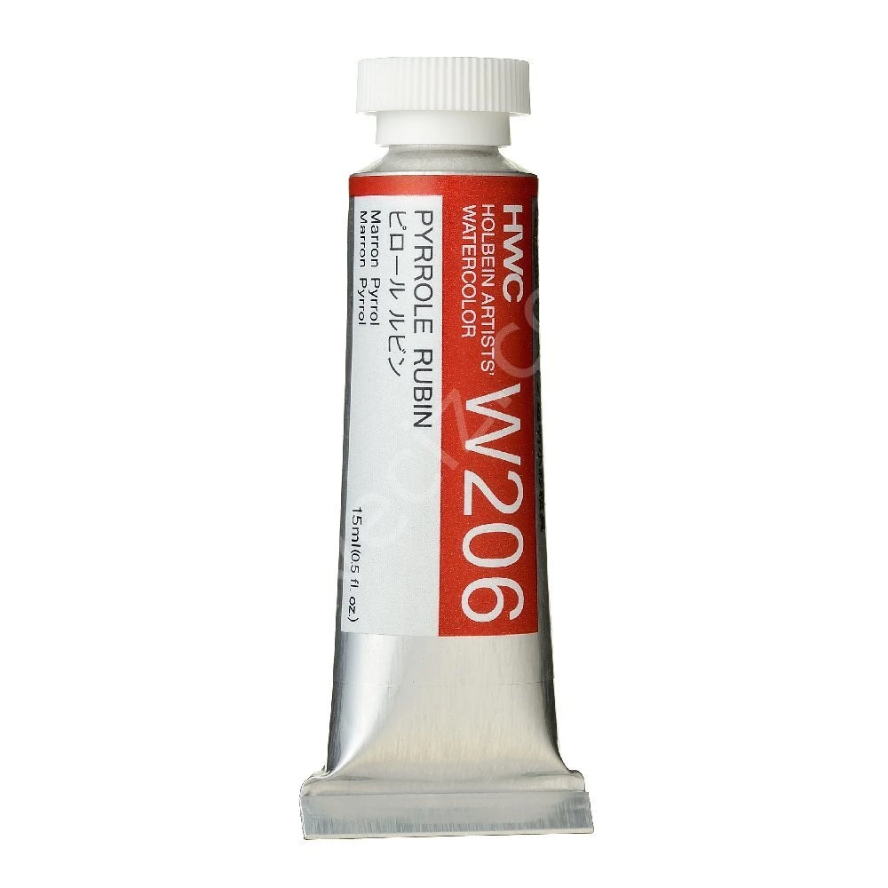 Holbein 15 ml Profesyonel Tüp Suluboya Pyrrole Rubin (W206) A Serisi