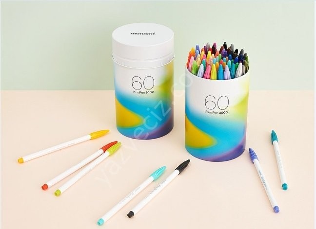 Monami Plus Pen 3000 60'lı Sulandırılabilir Marker Seti