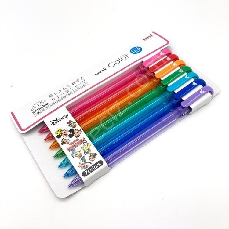 Mitsubishi Disney uni color mechanical pencil 7colors Versatil Kalem Seti , Kalem Kutusu Hediyeli