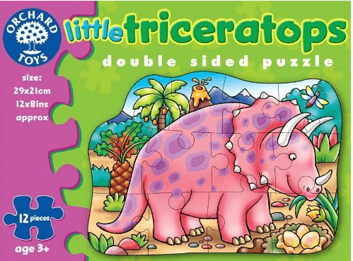 ORCHARD TOYS LITTLE TRICERATOPS DOUBLE SİDED PUZZLE