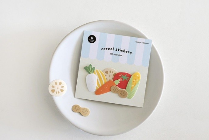  Kore Suatelier Cereal Stickers, Çıkartma – 305 vegetable