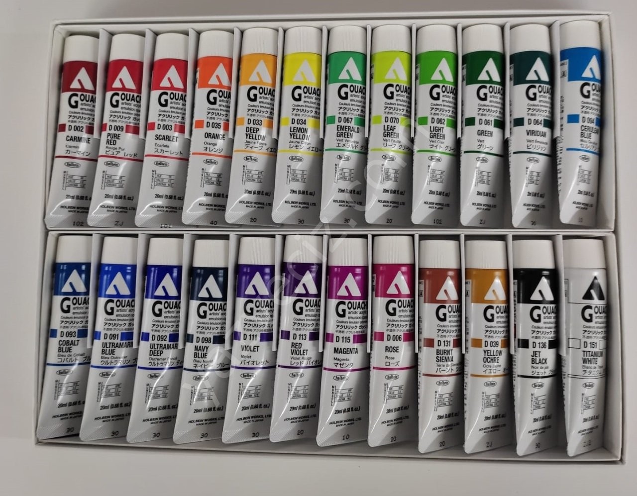 Holbein Profesyonel Akrilik Guaj Seti 24'lü Colors Set