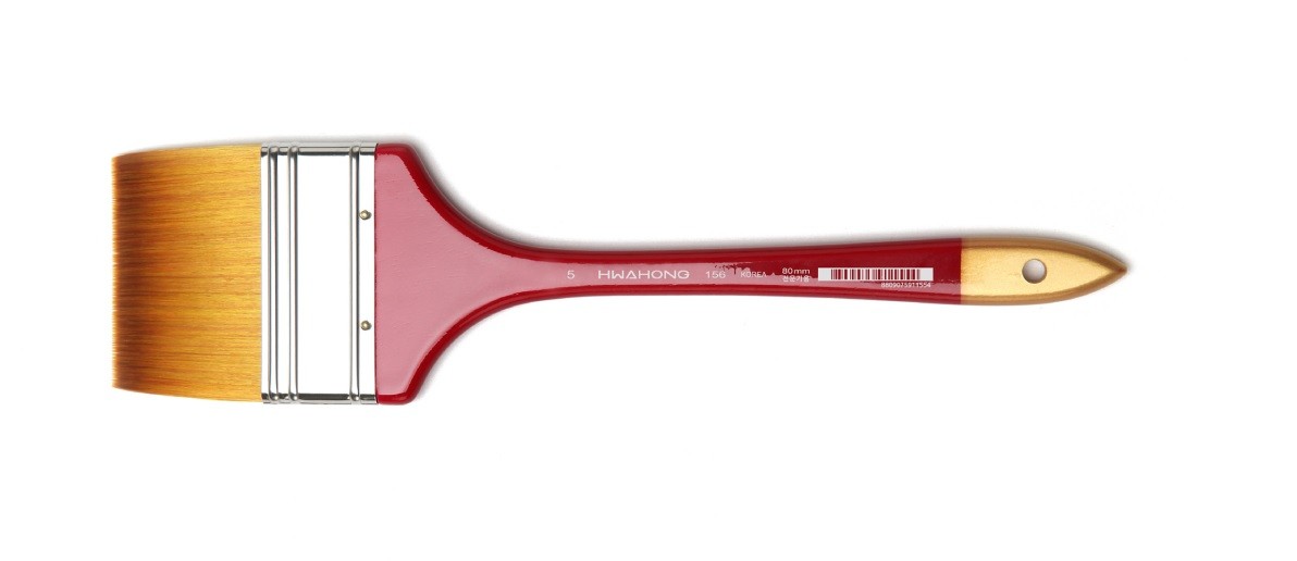 Hwahong Kore Prosfesyonel Kalite Yağlı Boya ve Akrilik Boya Fırçası 156 No : 5  80mm