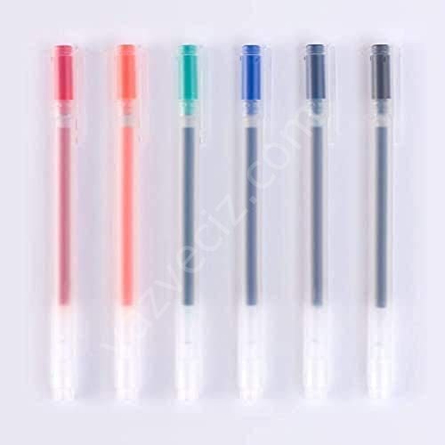 Muji Polypropylene 6'lı Jel Kalem Seti 0,5mm Gel Ink Ballpoint Pen Set 6 Colours