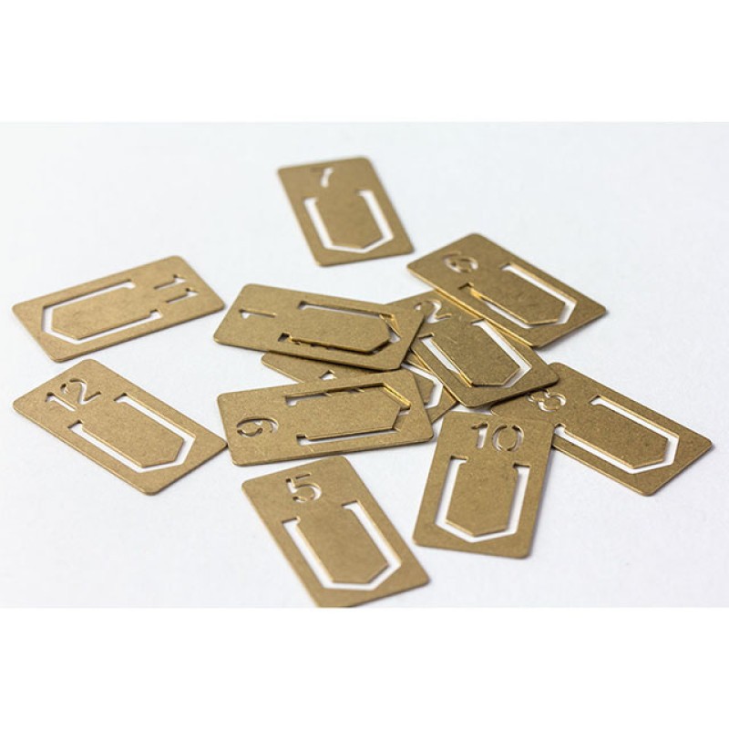 Traveler's Company BRASS Number Clips Pirinç Ataç