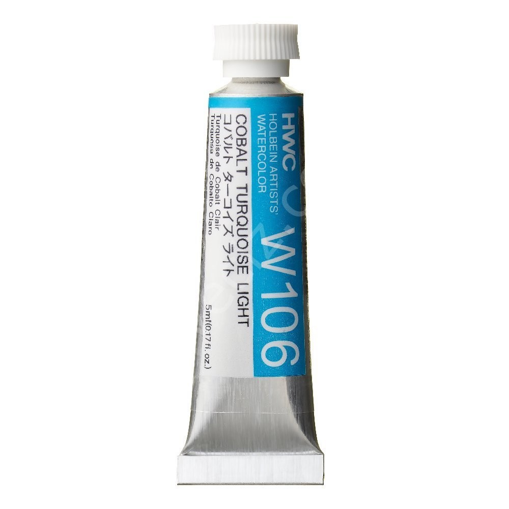 Holbein Profesyonel Tüp Şeffaf Suluboya 5 ml Cobalt Turquoıse Lıght  W106 (D Serisi)