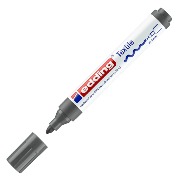 Edding 4500 Tekstil Kalemi 2-3mm Gri