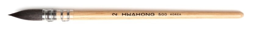 Hwahong 500 Profesyonel Kalite El Yapımı Sincap Suluboya Fırçası No:2