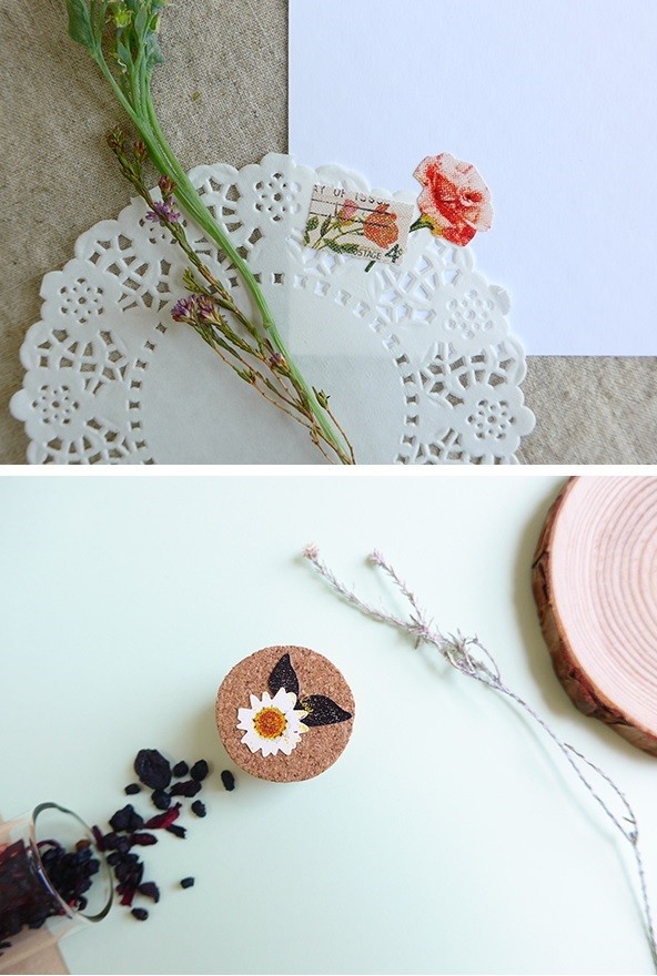 Kore Suatelier Sticker Çıkartma - 1045 vintage flower