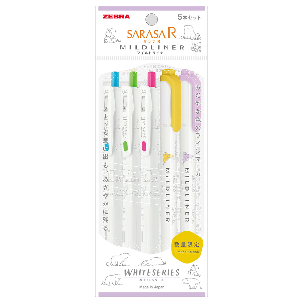 Zebra Sarasa Mıldlıner Limited Edition WhitieSeries 5li Kalem Seti