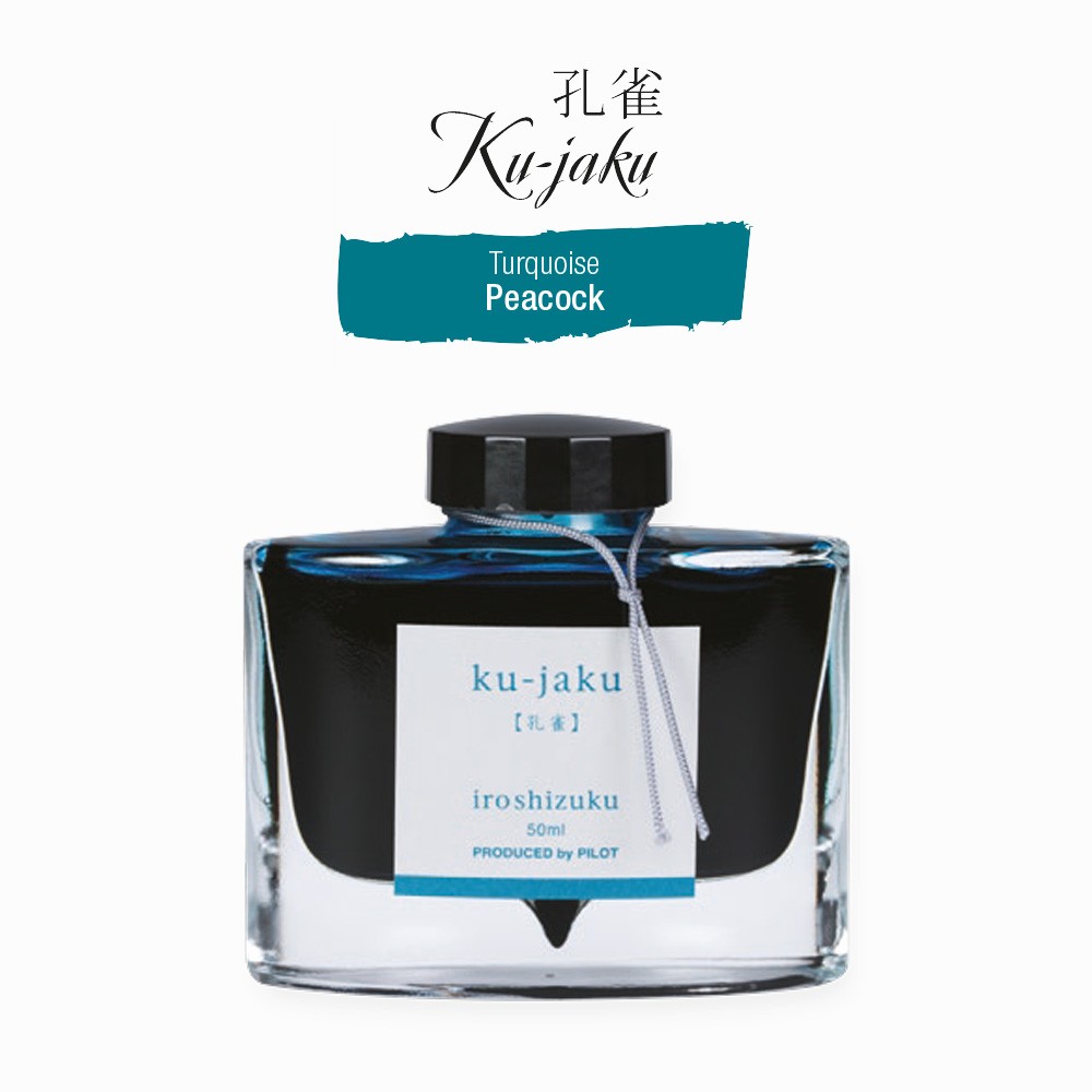 Pilot Iroshizuku Mürekkep Şişesi – Yu-Yake 50 ml  Renk ku-jaku [Tavuskuşu]
