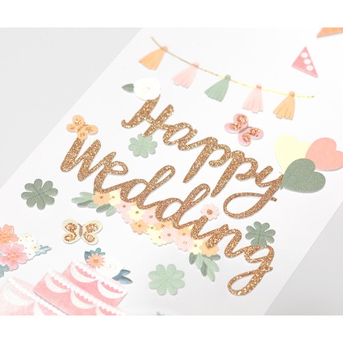 Midori Paper Craft Sticker Çıkartma - düğün pastası