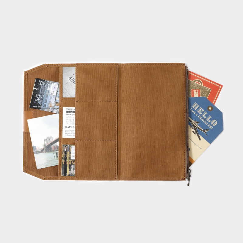 Traveler's Company Pamuklu Fermuarlı Kılıf - Kahve