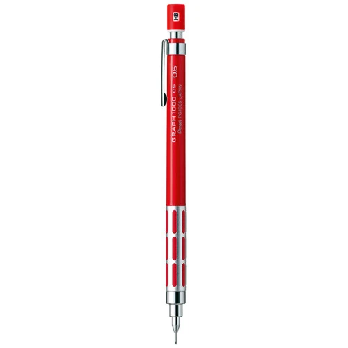 Pentel GRAPH 1000 CS 0,5 mm Versatil Kalem PG1005CS-B - Kırmızı 