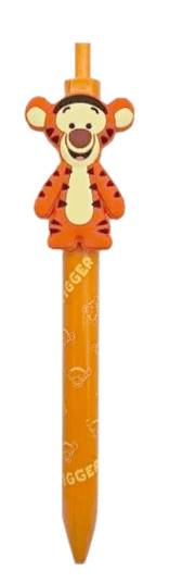 Disney Lastik Klipsli Siyah Jel  Kalem - Tigger 0.38mm uçlu 